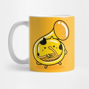 yellow cat trumpeter profession Mug